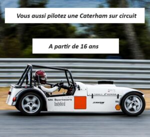 La Caterham proposée par l'école de pilotage JB EMERIC