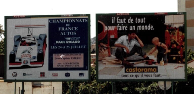 Campagne publicitaire 4 x 3 de JB EMERIC pour ces sponsors.