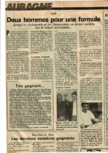 JB EMERIC et NICOLAS OLIVEIRA dans La Provence en 1 989
